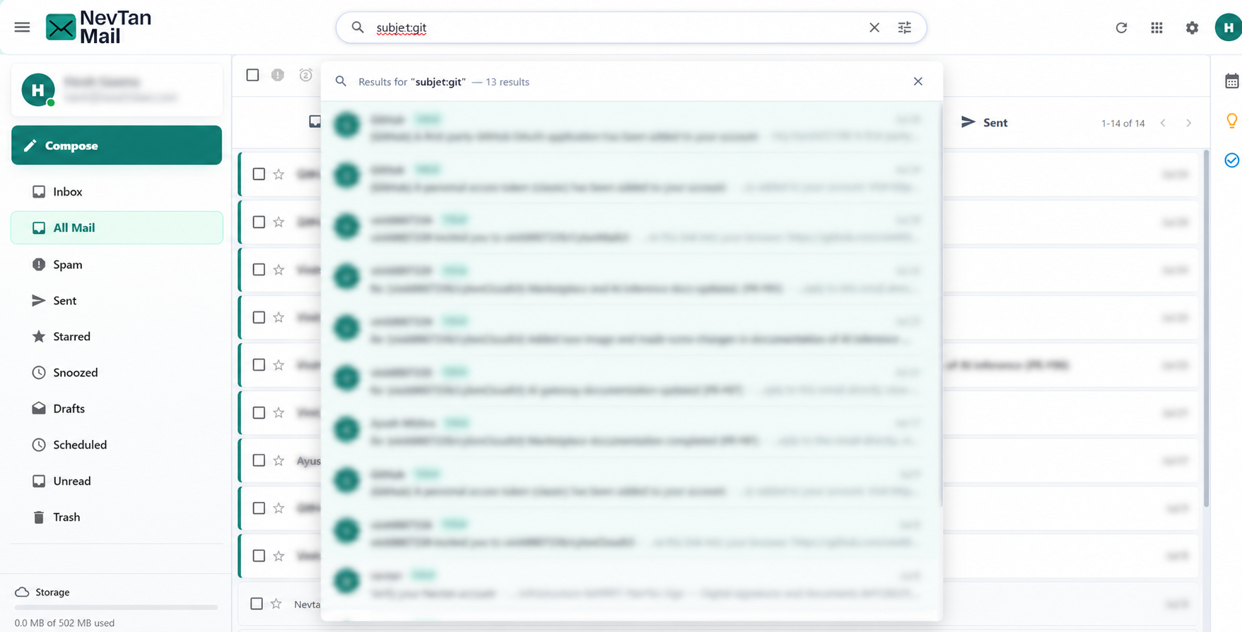 Search bar with operators and autocomplete